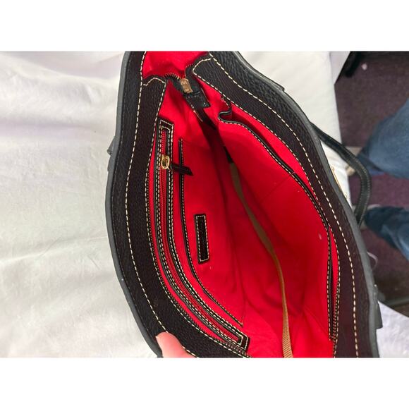 Dooney & Bourke Black Pebbled Leather Lexington Shoulder Tote Bag GS - Picture 4 of 7